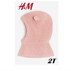 New H&M Kids Baby Pink Fleece-lined Balaclava 2T